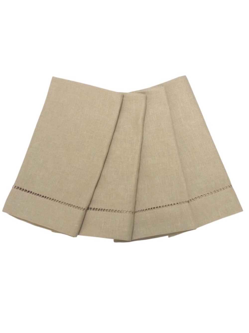 Fieldcrest Luxury | Linen Blend Tan Table Napkins, Set of 4